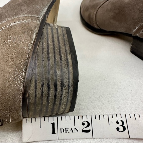 Seychelles Rockabilly Brown Metallic Suede Distressed Ankle Bootie 6.5 - Picture 12 of 12